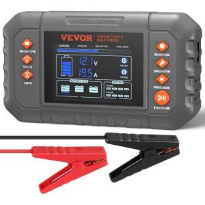 VEVOR Smart Battery Charger, 20-Amp, Lithium LiFePO4 Lead-Acid (AGM/Gel/SLA) Car Battery Charger with LCD Display, Trickle Charger Maintainer Desulfator for Boat Motorcycle Lawn Mower Deep Cycle(20-Amp)