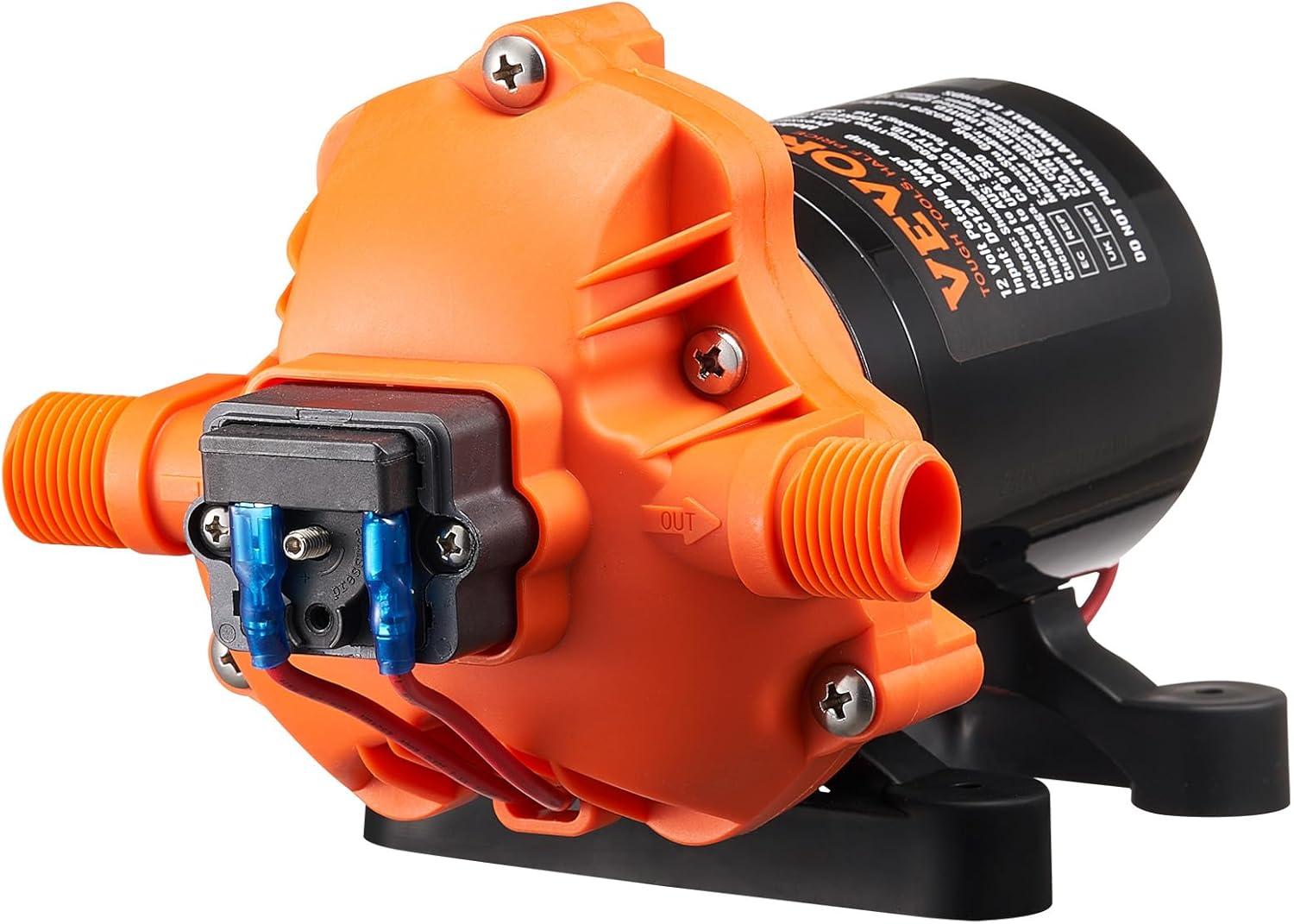 image:imageVEVOR 12V Diaphragm Pump 3 GPM 1136 Lmin 3Chamber 12 Volt DC Water Pump with Automatic Pressure Switch 40100 PSI Adjustable 50 PSI 12 MNPT Port for RV Yacht Food Truck Camper Marine12V 35GPM 50PSIAdjustable