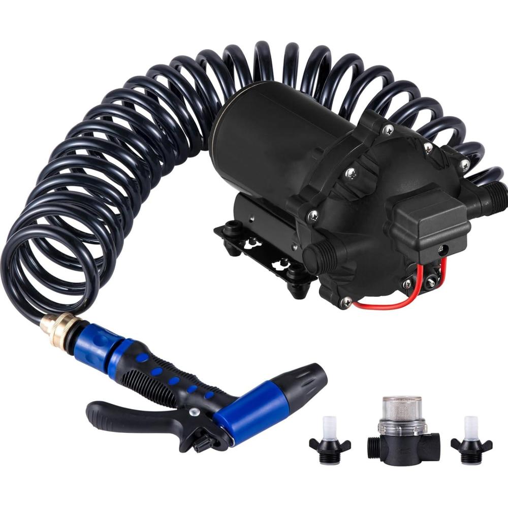 image:imageVEVOR 12V Diaphragm Pump 3 GPM 1136 Lmin 3Chamber 12 Volt DC Water Pump with Automatic Pressure Switch 40100 PSI Adjustable 50 PSI 12 MNPT Port for RV Yacht Food Truck Camper Marine12V 55GPM 70PSI