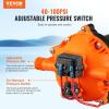 VEVOR 12V Diaphragm Pump, 3 GPM (11.36 L/min), 3-Chamber 12 Volt DC Water Pump with Automatic Pressure Switch 40-100 PSI Adjustable, 50 PSI, 1/2” MNPT Port, for RV Yacht Food Truck Camper Marine(12V  5.5GPM  70PSI(Adjustable))