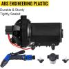 VEVOR 12V Diaphragm Pump, 3 GPM (11.36 L/min), 3-Chamber 12 Volt DC Water Pump with Automatic Pressure Switch 40-100 PSI Adjustable, 50 PSI, 1/2” MNPT Port, for RV Yacht Food Truck Camper Marine(12V  5.5GPM  70PSI)