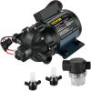 VEVOR 12V Diaphragm Pump, 3 GPM (11.36 L/min), 3-Chamber 12 Volt DC Water Pump with Automatic Pressure Switch 40-100 PSI Adjustable, 50 PSI, 1/2” MNPT Port, for RV Yacht Food Truck Camper Marine(12V  7GPM  60PSI)
