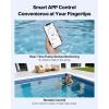 VEVOR Variable Speed Pool Pump, 1.5 HP, AC 220-240V, 132 GPM, in/Above Swimming Pool Pump with Filter Basket, Powerful Self Priming, Programmable Timer, for Inground and Above Ground Swimming Pool(2.0 HP)