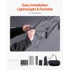 VEVOR Bike Tent, 4 to 5 Bikes, Outdoor Spacious Bike Storage Tent with Ventilated Window, Waterproof Easy-to-Install Bike Tent with High Strength Fiberglass & Dual Zippers, Fit for Bicycle(Black- Curved top – XXXL for 5-6 Bikes w/ 2 Doors)