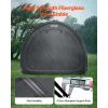 VEVOR Bike Tent, 4 to 5 Bikes, Outdoor Spacious Bike Storage Tent with Ventilated Window, Waterproof Easy-to-Install Bike Tent with High Strength Fiberglass & Dual Zippers, Fit for Bicycle(Black- Curved top – XL for 3-4 Bikes)