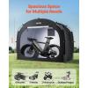 VEVOR Bike Tent, 4 to 5 Bikes, Outdoor Spacious Bike Storage Tent with Ventilated Window, Waterproof Easy-to-Install Bike Tent with High Strength Fiberglass & Dual Zippers, Fit for Bicycle(Black- Cabin-shaped – L for 1-2 Bikes)