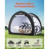 VEVOR Bike Tent, 4 to 5 Bikes, Outdoor Spacious Bike Storage Tent with Ventilated Window, Waterproof Easy-to-Install Bike Tent with High Strength Fiberglass & Dual Zippers, Fit for Bicycle(Black- Curved top – XL for 3-4 Bikes)