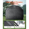 VEVOR Bike Tent, 4 to 5 Bikes, Outdoor Spacious Bike Storage Tent with Ventilated Window, Waterproof Easy-to-Install Bike Tent with High Strength Fiberglass & Dual Zippers, Fit for Bicycle(Black- Cabin-shaped – XXL for 4-5 Bikes)