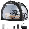 VEVOR Bike Tent, 4 to 5 Bikes, Outdoor Spacious Bike Storage Tent with Ventilated Window, Waterproof Easy-to-Install Bike Tent with High Strength Fiberglass & Dual Zippers, Fit for Bicycle(Black- Curved top – XL for 3-4 Bikes)