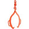 VEVOR Log Lifting Tongs 36in, 4 Serrated Claw Hook Log Tongs, Heavy Duty Steel Swivel Dragging Tongs, 3300LBS Log Grapple with Handles, Lumber Log Skidding Tongs for Tractors, Trucks, Forklifts, ATVs(2 Serrated Claw)