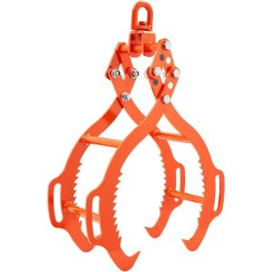 VEVOR Log Lifting Tongs 36in, 4 Serrated Claw Hook Log Tongs, Heavy Duty Steel Swivel Dragging Tongs, 3300LBS Log Grapple with Handles, Lumber Log Skidding Tongs for Tractors, Trucks, Forklifts, ATVs(4 Serrated Claw)