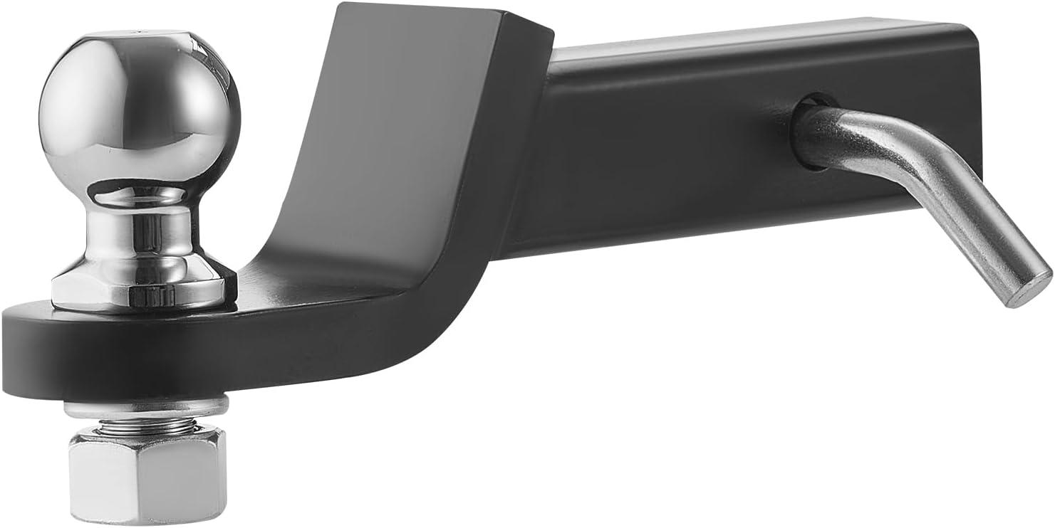 image:imageVEVOR 2 Inch Receiver Trailer Hitch Ball Mount 7500 lbs Capacity Black Carbon Steel Fits Truck RV Trailer ATV MotorcycleBlack