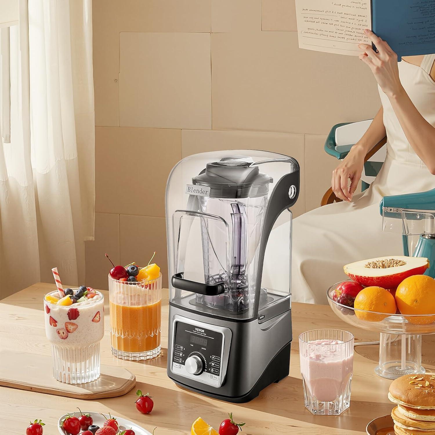 image:imageVEVOR Professional Blender for Smoothies 85 oz 1400Wwith Powerful Motor MultiFunctional Food Processing for SmoothieMilkshakeJuice Fits for Kitchen35 L 118 oz