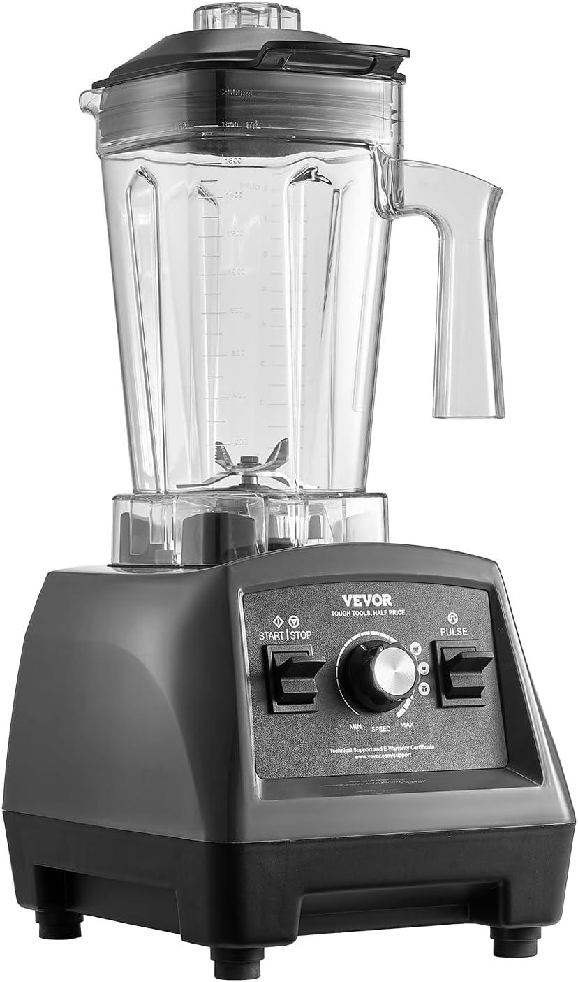 image:imageVEVOR Professional Blender for Smoothies 85 oz 1400Wwith Powerful Motor MultiFunctional Food Processing for SmoothieMilkshakeJuice Fits for KitchenGrey