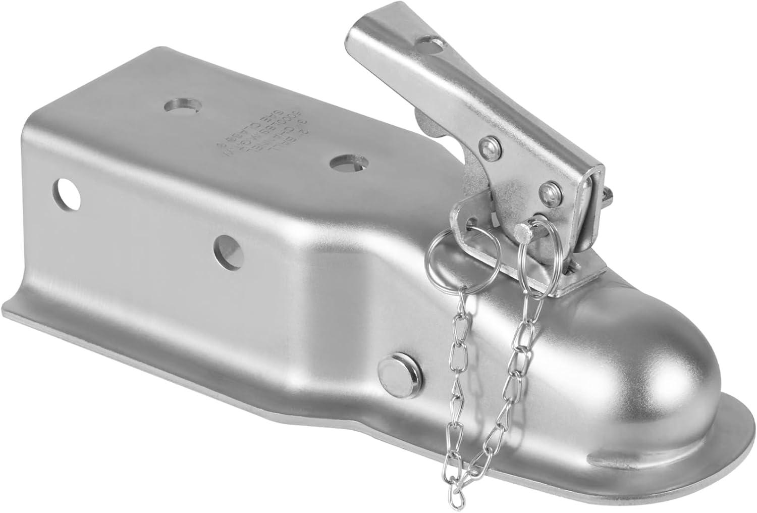 image:imageVEVOR Straight Trailer Coupler for 2Inch Hitch Ball 3Inch Channel 5000 lbs Capacity Heavy Duty Trailer Tongue Coupler Ideal for Towing Station Wagons Pickup Trucks SUVs Zinc Plated Surface2 3