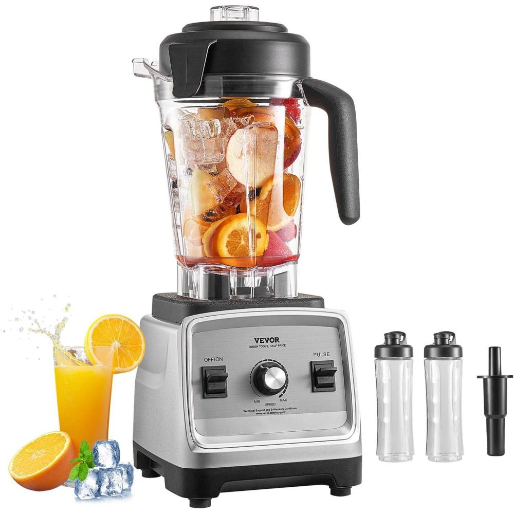 image:imageVEVOR Professional Blender for Smoothies 85 oz 1400Wwith Powerful Motor MultiFunctional Food Processing for SmoothieMilkshakeJuice Fits for KitchenLight Gray
