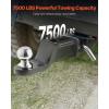 VEVOR 2 Inch Receiver Trailer Hitch Ball Mount, 7500 lbs Capacity, Black Carbon Steel, Fits Truck, RV, Trailer, ATV, Motorcycle(Black)