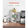 VEVOR 2 Tier Coffee Bar Organizer for Countertop, Multifunctional Mug Holder and Coffee Station, 12 Movable Hooks and 2 Shelves for Coffee Accessories Storage and Display, Home Office (Matte Black)(8 Hooks-Tree)