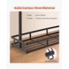 VEVOR 2 Tier Coffee Bar Organizer for Countertop, Multifunctional Mug Holder and Coffee Station, 12 Movable Hooks and 2 Shelves for Coffee Accessories Storage and Display, Home Office (Matte Black)(16 Hooks-Steel Mug)