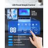 VEVOR Commercial Ice Maker Machine, 130Lbs/24H with 33Lbs Storage, 45 Cubes per Cycle, Stainless Steel Freestanding & Under Counter Ice Maker with LED Display & Self-Cleaning, for Home Bar Restaurant(130Lbs/24H)