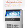 VEVOR Commercial Ice Maker Machine, 130Lbs/24H with 33Lbs Storage, 45 Cubes per Cycle, Stainless Steel Freestanding & Under Counter Ice Maker with LED Display & Self-Cleaning, for Home Bar Restaurant(160lbs/24H)