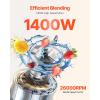 VEVOR Professional Blender for Smoothies, 85 oz 1400W,with Powerful Motor, Multi-Functional Food Processing for Smoothie/Milkshake/Juice, Fits for Kitchen(Grey)