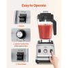 VEVOR Professional Blender for Smoothies, 85 oz 1400W,with Powerful Motor, Multi-Functional Food Processing for Smoothie/Milkshake/Juice, Fits for Kitchen(Light Gray)