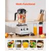 VEVOR Professional Blender for Smoothies, 85 oz 1400W,with Powerful Motor, Multi-Functional Food Processing for Smoothie/Milkshake/Juice, Fits for Kitchen(Light Gray)