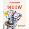 VEVOR Professional Blender for Smoothies, 85 oz 1400W,with Powerful Motor, Multi-Functional Food Processing for Smoothie/Milkshake/Juice, Fits for Kitchen(Light Gray)