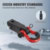 VEVOR Shackle Hitch Receiver, Fits 2″ Receivers, 52900 lbs Breaking Strength, D Ring Shackle with Trailer Hitch Lock Pin, Heavy Duty Towing Accessories for Trucks, Jeeps, Off-Road Vehicle Recovery(52900lbs with D Ring Shackle)