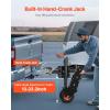 VEVOR Trailer Dolly, 500lbs Tongue Weight Capacity, 13 inch-23.2 inch Height Adjustable Trailer Mover Dolly, 9-inch Pneumatic Rubber Tire, Manual or Electric Wrench Drive, for Moving RV Trailer