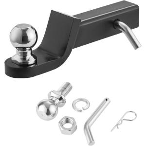VEVOR 2 Inch Receiver Trailer Hitch Ball Mount, 7500 lbs Capacity, Black Carbon Steel, Fits Truck, RV, Trailer, ATV, Motorcycle(Black)