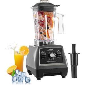 VEVOR Professional Blender for Smoothies, 85 oz 1400W,with Powerful Motor, Multi-Functional Food Processing for Smoothie/Milkshake/Juice, Fits for Kitchen(Grey)