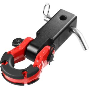 VEVOR Shackle Hitch Receiver, Fits 2″ Receivers, 65900 lbs Breaking Strength, D Ring Shackle with Trailer Hitch Lock Pin, Heavy Duty Towing Accessories for Trucks, Jeeps, Off-Road Vehicle Recovery(65900 lbs)