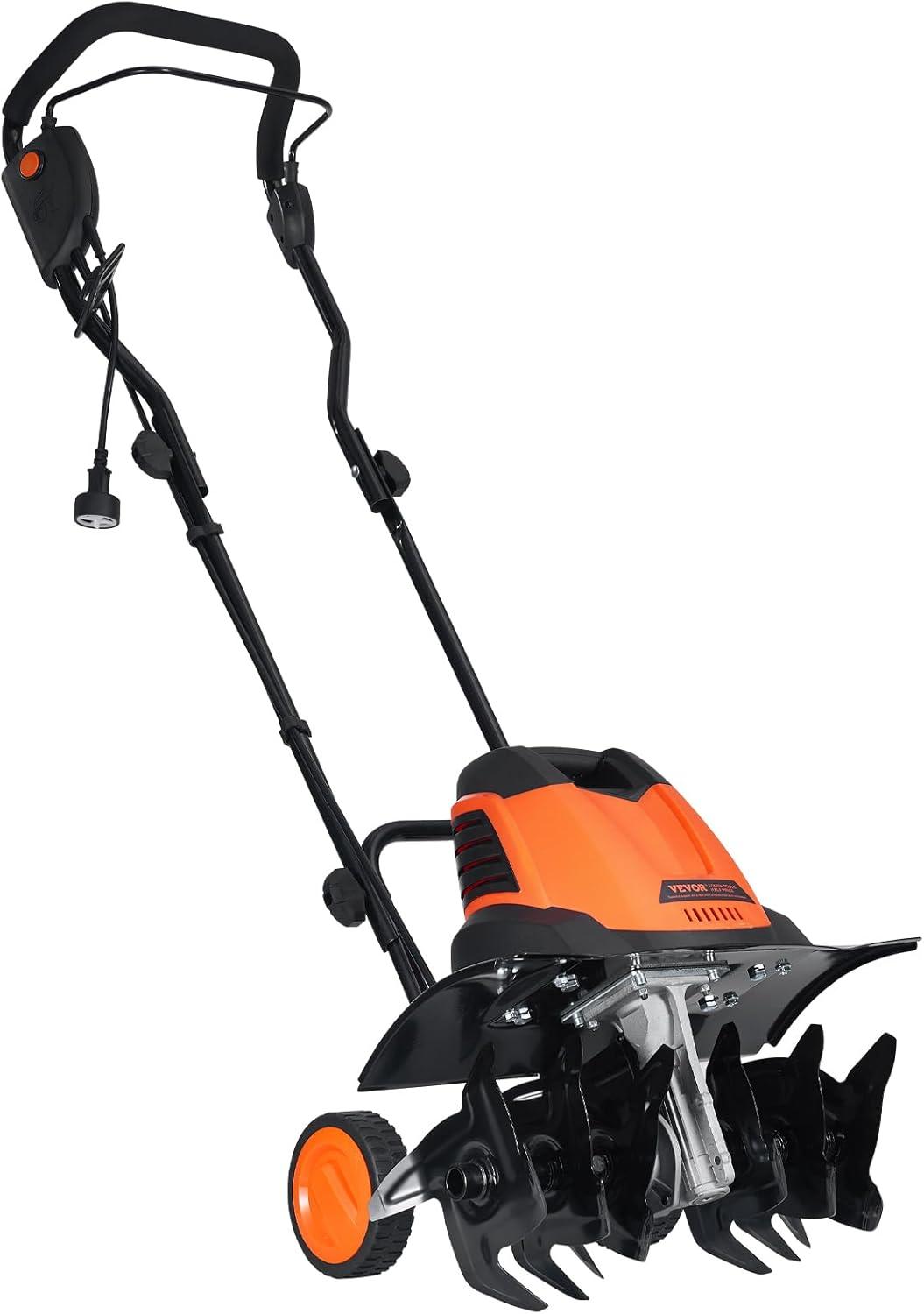 image:imageVEVOR 10 Amp Electric Tiller 14 Tilling Width 394 Tilling Depth Corded Electric TillerCultivator Steel Mn Tines Rototiller for Garden Lawn Soil Digging12 Amp 18 width