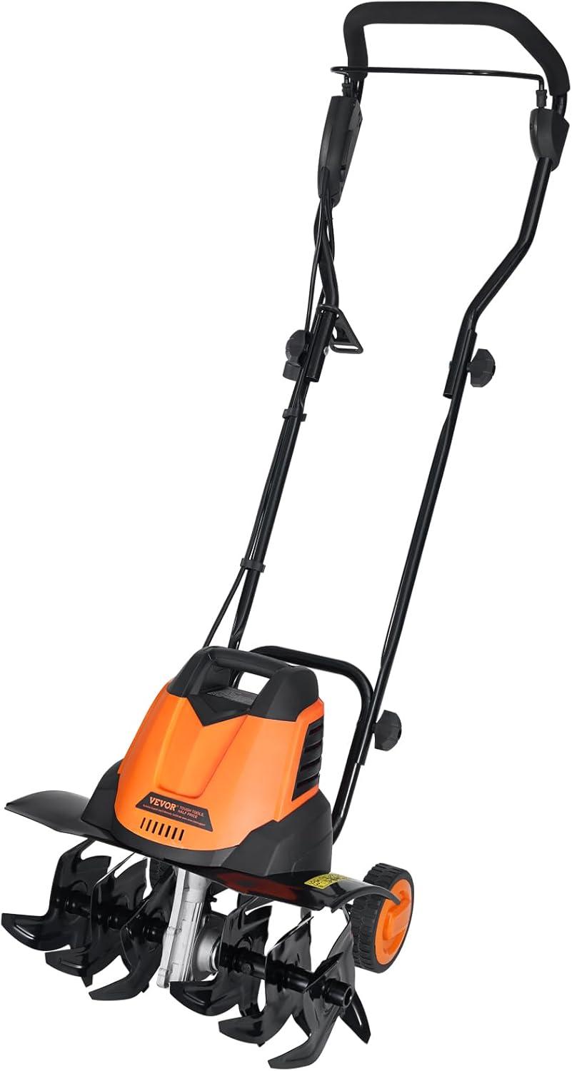 image:imageVEVOR 10 Amp Electric Tiller 14 Tilling Width 394 Tilling Depth Corded Electric TillerCultivator Steel Mn Tines Rototiller for Garden Lawn Soil Digging12 Amp 18 width