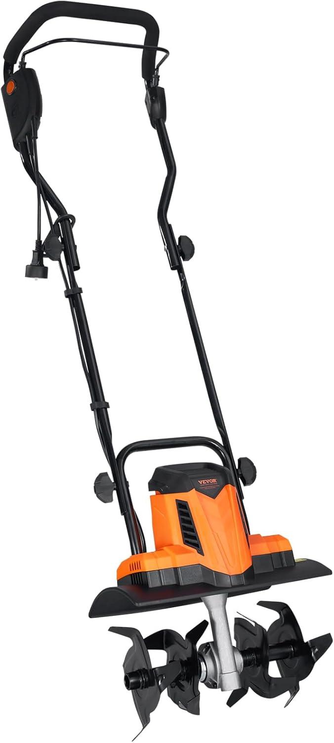image:imageVEVOR 10 Amp Electric Tiller 14 Tilling Width 394 Tilling Depth Corded Electric TillerCultivator Steel Mn Tines Rototiller for Garden Lawn Soil Digging10 Amp 14 width