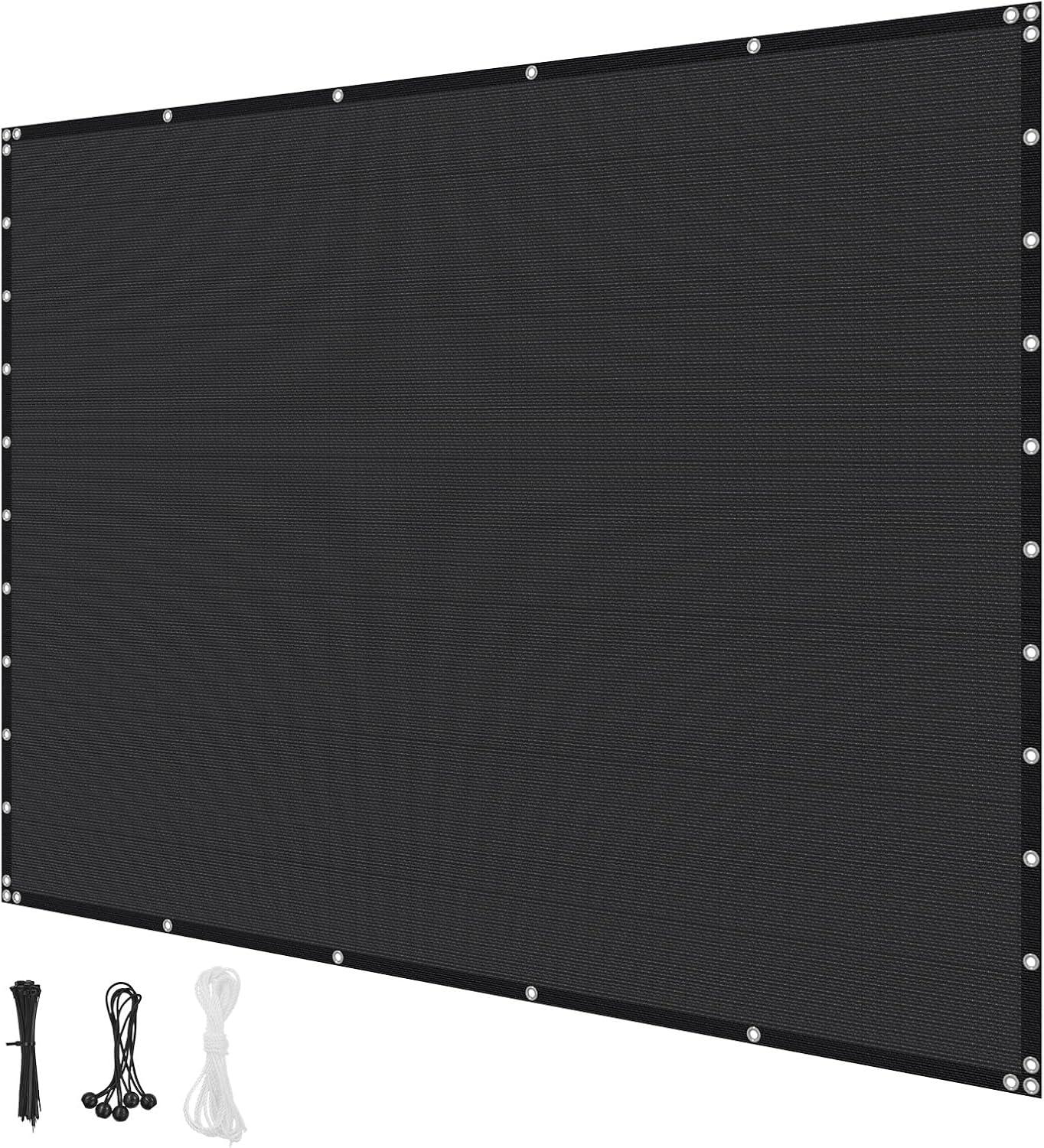 image:imageVEVOR 90 Sun Shade Cloth 10 x 12 ft Pergola Shade Cover with Stainless Steel Grommets Sun Shades Canopy Privacy Screen with 140 GSM HDPE Material for Outdoor Patio Garden and Backyard Brown10 x 10 ft Black