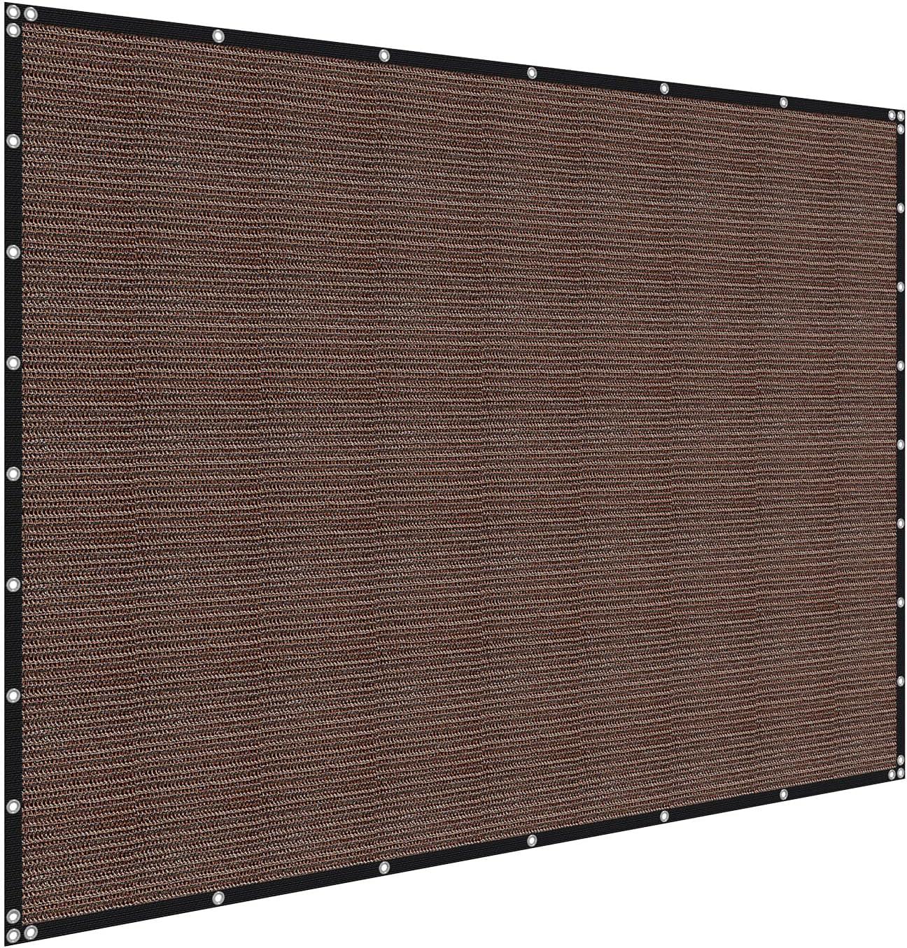 image:imageVEVOR 90 Sun Shade Cloth 10 x 12 ft Pergola Shade Cover with Stainless Steel Grommets Sun Shades Canopy Privacy Screen with 140 GSM HDPE Material for Outdoor Patio Garden and Backyard Brown8 x 12 ft Brown