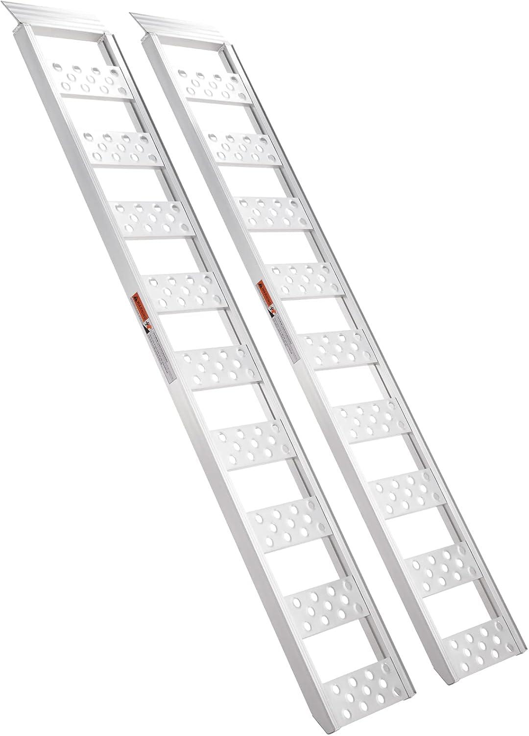 image:imageVEVOR Aluminum Ramps 1250lbs Straight Ramp with Treads and Load Straps Portable Loading Ramp for Motorcycles ATVs Trucks Lawn Mower Dirt Bike Garden Tractor 78 L x 12 W 2Pcs1250lbs