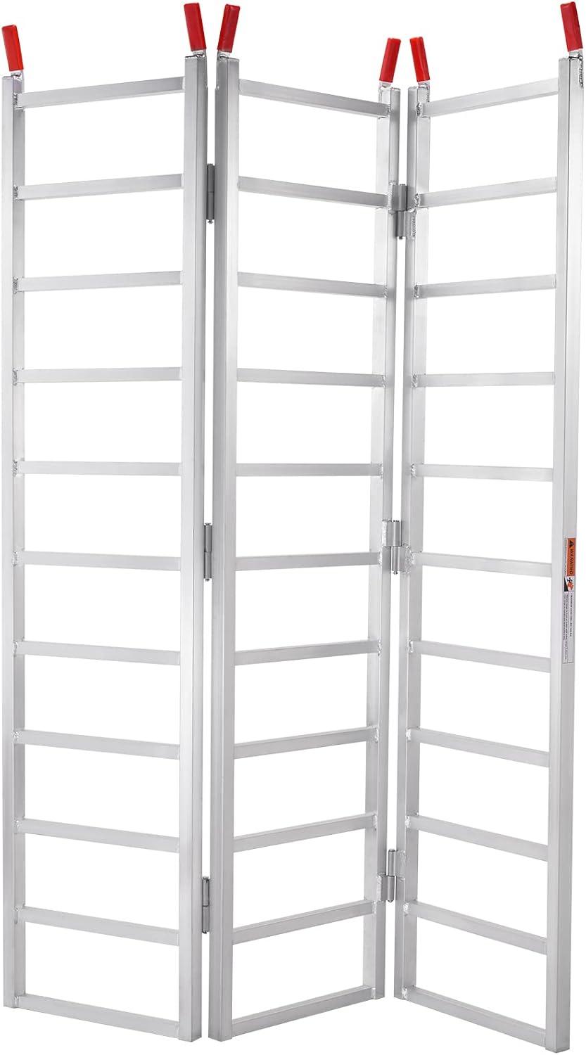 image:imageVEVOR Aluminum Ramps 1250lbs Straight Ramp with Treads and Load Straps Portable Loading Ramp for Motorcycles ATVs Trucks Lawn Mower Dirt Bike Garden Tractor 78 L x 12 W 2Pcs1500lbs