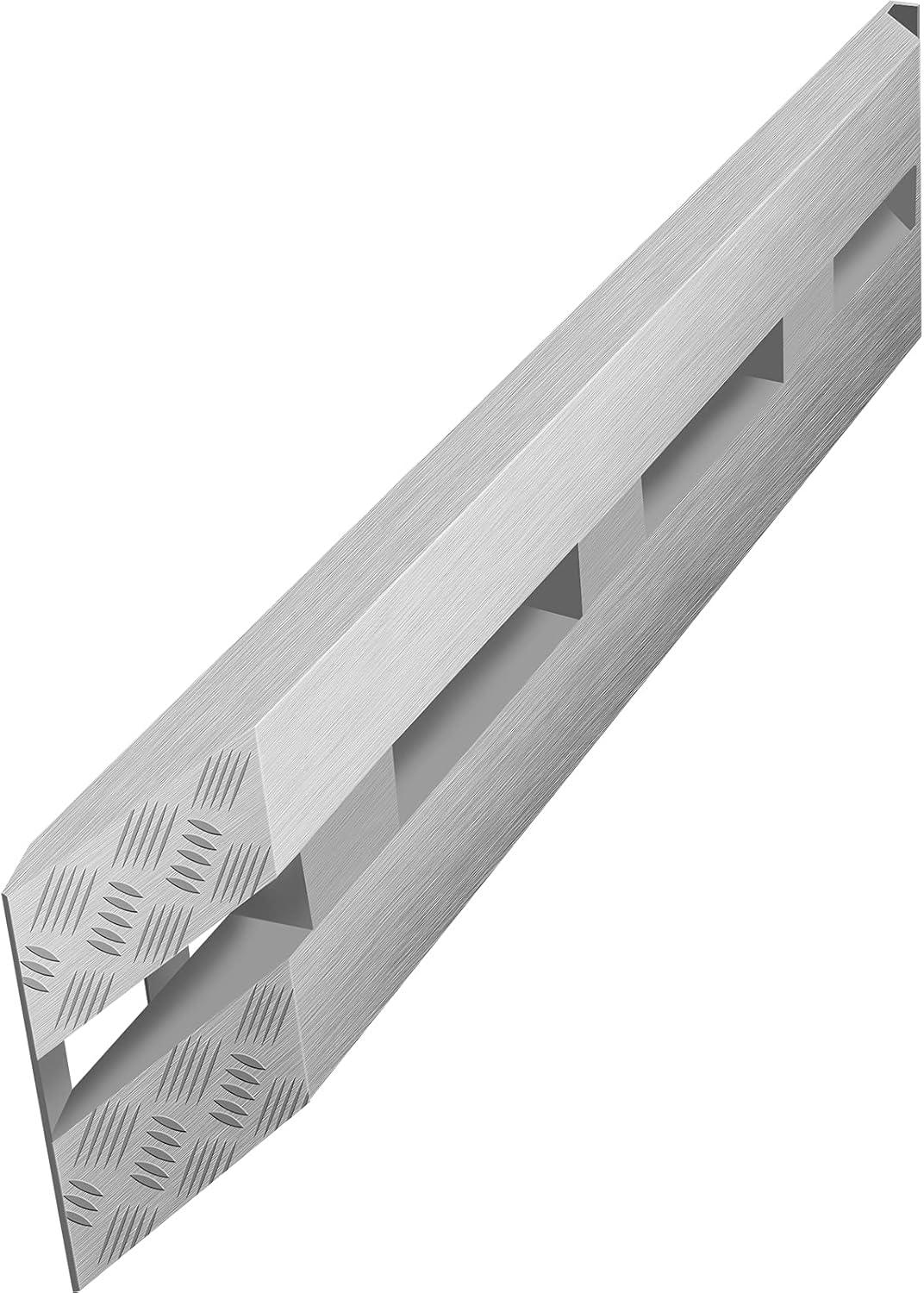 image:imageVEVOR Aluminum Ramps 1250lbs Straight Ramp with Treads and Load Straps Portable Loading Ramp for Motorcycles ATVs Trucks Lawn Mower Dirt Bike Garden Tractor 78 L x 12 W 2Pcs6000lbs