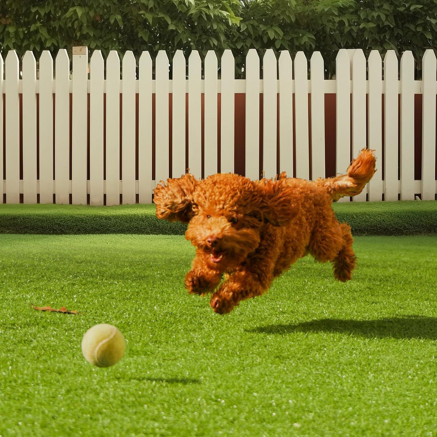 image:imageVEVOR Artifical Grass Turf 5 x 10 ft Thick Grass Rug Indoor Outdoor 138 Realistic Synthetic Grass Mat with Drainage Holes Perfect for Patio Garden Lawn Home Backyard Dog Mats18 Pack 12x12