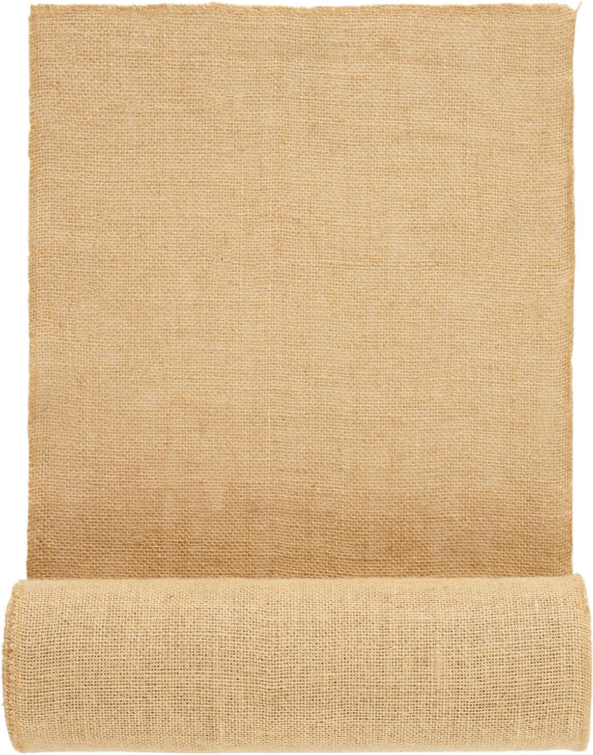 image:imageVEVOR Burlap Fabric Roll 40 x 150 ft amp 45 x 45 High Density Wide Natural Burlap Fabric Rolls Jute Fabric Burlap Tree Wrap Roll for Decor Crafts Wedding Gardening Plant amp Tree Winter Covering14 inch x 30 ft