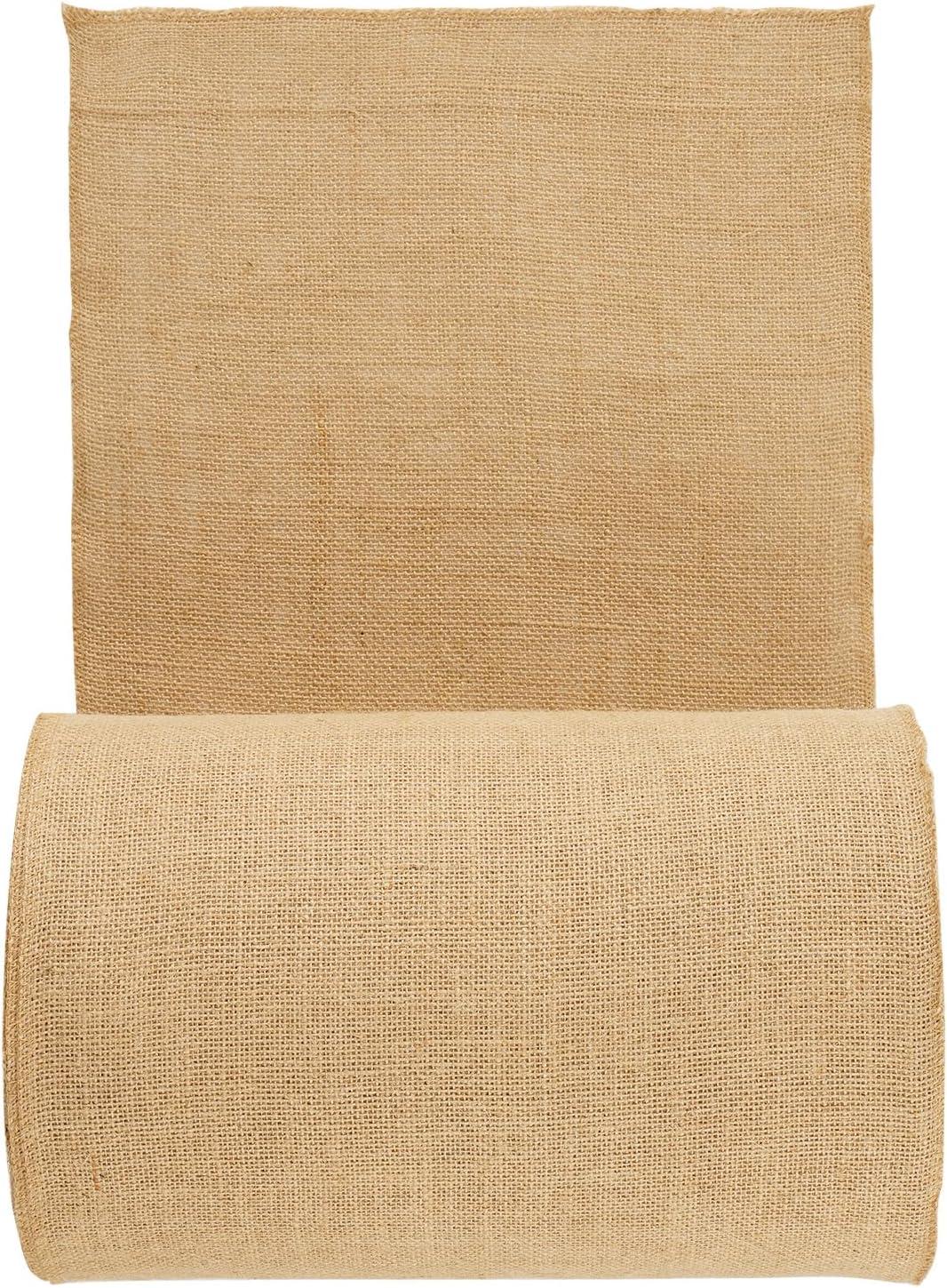 image:imageVEVOR Burlap Fabric Roll 40 x 150 ft amp 45 x 45 High Density Wide Natural Burlap Fabric Rolls Jute Fabric Burlap Tree Wrap Roll for Decor Crafts Wedding Gardening Plant amp Tree Winter Covering14 inch x 150 ft