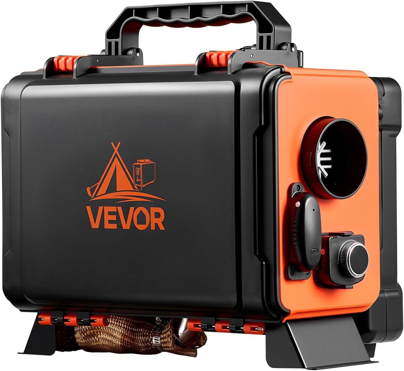 image:imageVEVOR Diesel Heater 8KW DC 12V24V All in One Portable Diesel Air Heater with Bluetooth APP Control Remote Control and LCD Screen 19 Gal Fuel Tank for Trucks Vans RVs Campers and GaragesBlackOrange