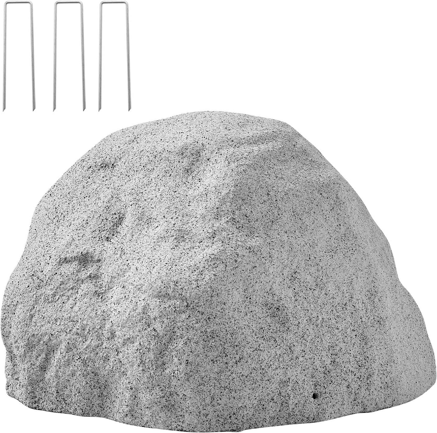 image:imageVEVOR Faux Rock Cover Outdoor Fake Rock Well Pump Cover Realistic Natural Texture Lightweight amp WeatherResistant Polyresin Artificial Boulder for Landscaping Garden Yard Dcor Brown Small SizeIrregular conesmall sizelight grey