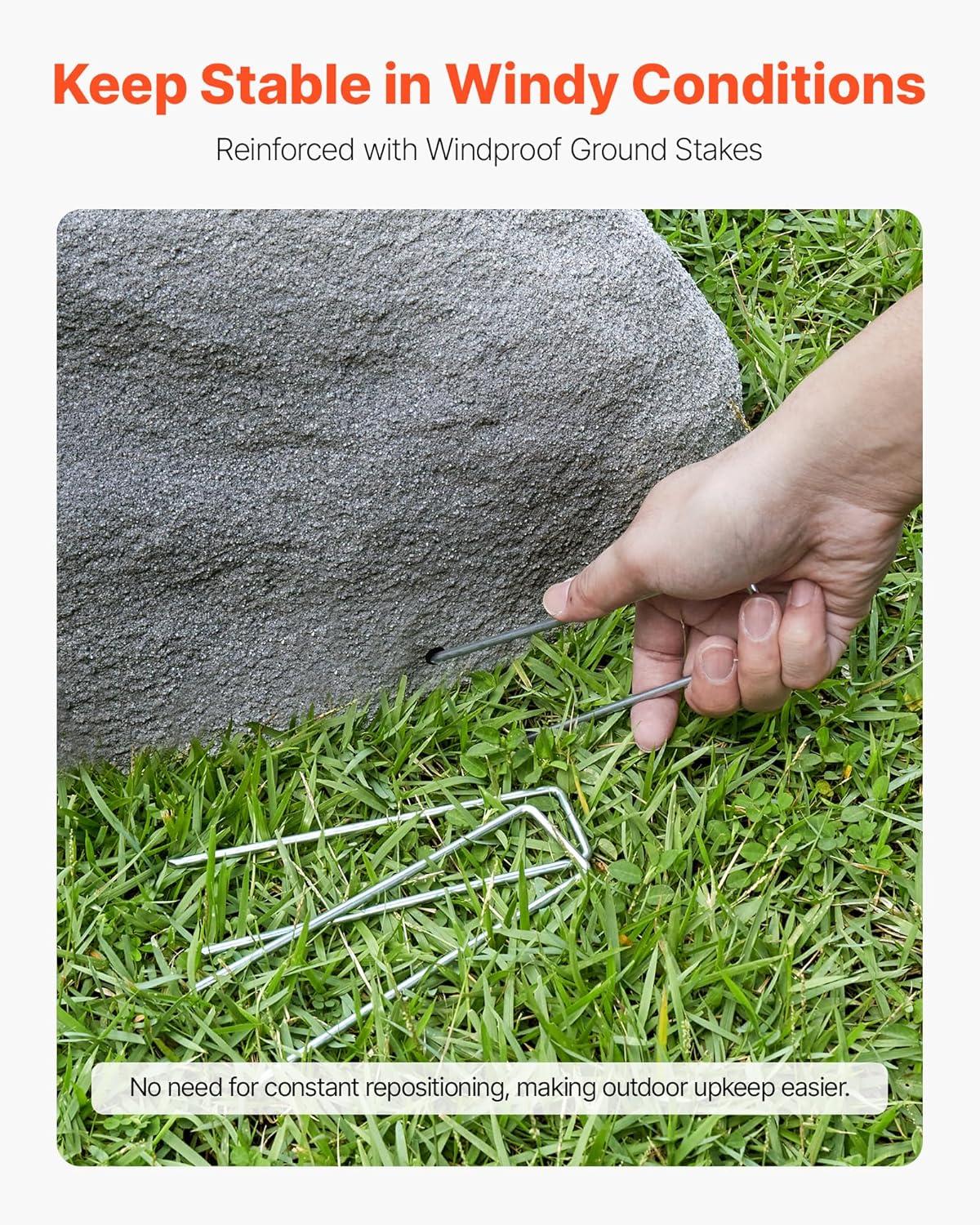 image:imageVEVOR Faux Rock Cover Outdoor Fake Rock Well Pump Cover Realistic Natural Texture Lightweight amp WeatherResistant Polyresin Artificial Boulder for Landscaping Garden Yard Dcor Brown Small SizeIrregular ovalMediumdark grey