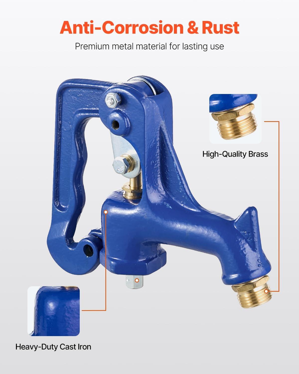 image:imageVEVOR Frost Proof Yard Hydrant 524FT FreezeProof Outdoor Faucet with 36 Bury Depth 34 NPT Pipe Connection Lever Handle Handwheel No Lead Freezeless Hydrant for Yard Garden Farm IrrigationAntique