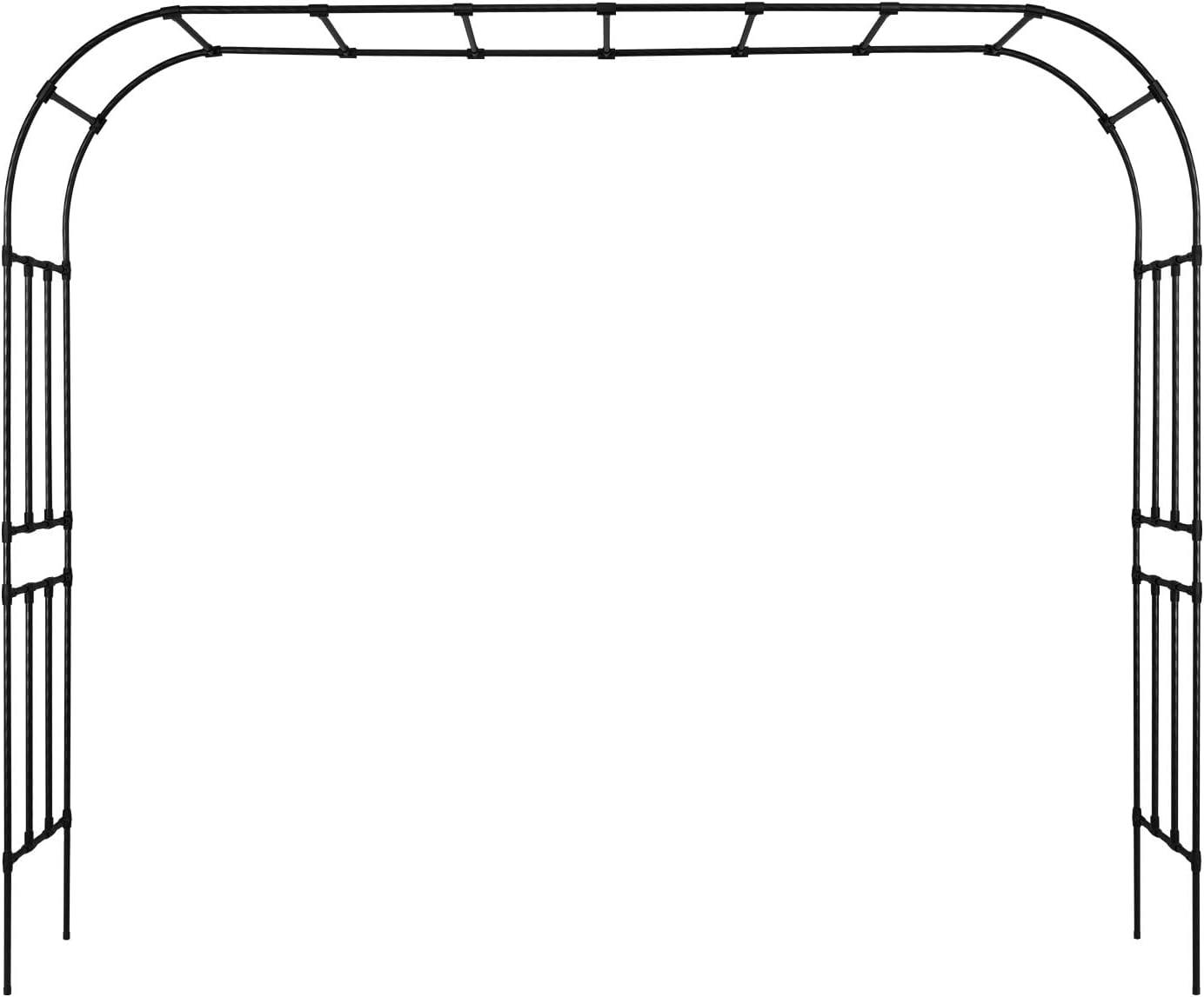 image:imageVEVOR Garden Arbor 945 H x 985 W x 158 D in Metal Archway Sturdy Outdoor Trellis Arch with Stakes Easy to Assemble Pergola Arbor for Plant Climbing Yard Lawn Wedding Party DecorationBlack